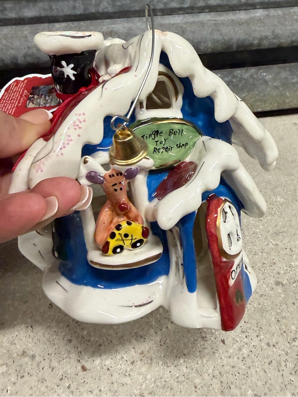 Jingle Bell Toy Shop candle holder by blue sky new